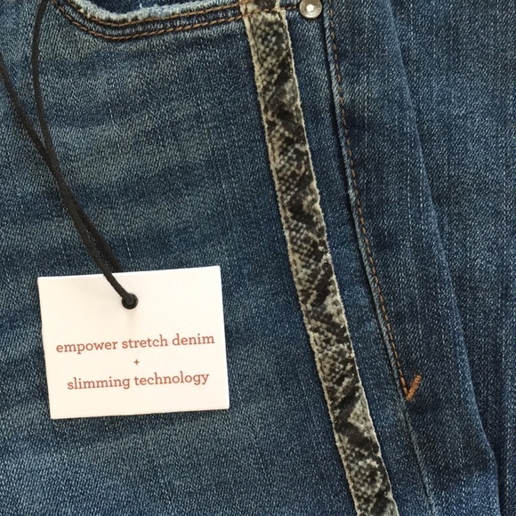 Skinnygirl Broadway High-Rise Side Snake Stripe Skinny Jean New 28/6 - Picture 3 of 4